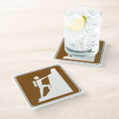 Symbol für Rock Climbing Glasuntersetzer (Schrägansicht)