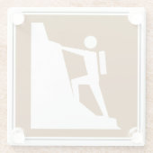 Symbol für Rock Climbing Glasuntersetzer (Rückseite)