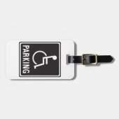 Symbol für Rollstuhlfahrer Gepäckanhänger (Vorderseite horizontal)