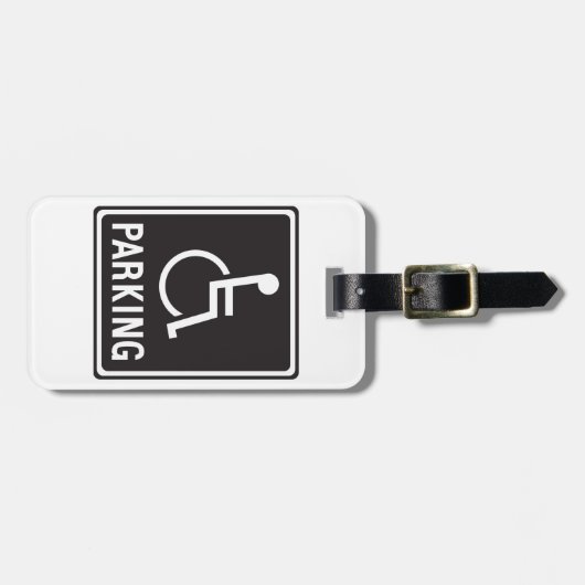 Symbol für Rollstuhlfahrer Gepäckanhänger (Vorderseite horizontal)