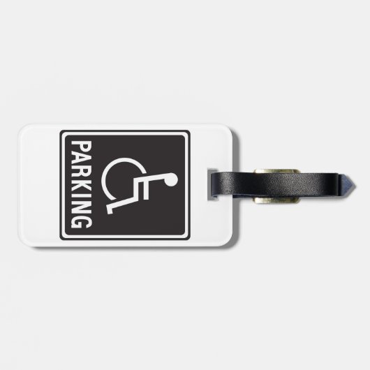 Symbol für Rollstuhlfahrer Gepäckanhänger (Rückseite horizontal)