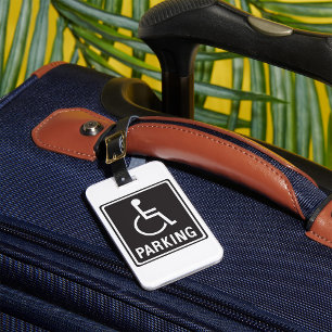 Symbol für Rollstuhlfahrer Gepäckanhänger