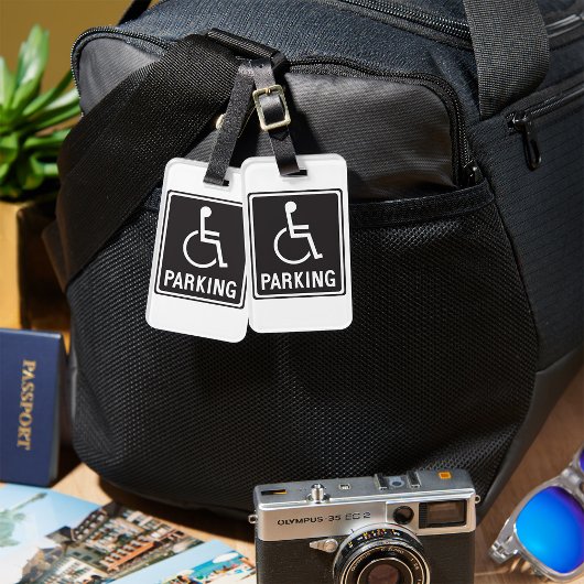 Symbol für Rollstuhlfahrer Gepäckanhänger