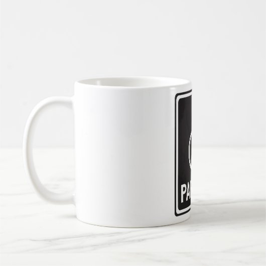 Symbol für Rollstuhlfahrer Kaffeetasse (Links)