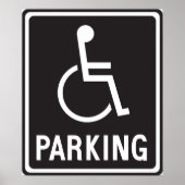 Symbol für Rollstuhlfahrer Poster (Vorne)