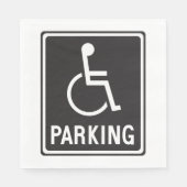 Symbol für Rollstuhlfahrer Serviette (Vorderseite)