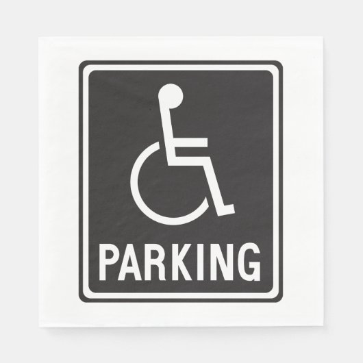 Symbol für Rollstuhlfahrer Serviette (Vorderseite)