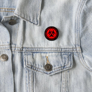 Symbol für rote Biogefährdung Button