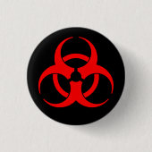 Symbol für rote Biogefährdung Button (Vorderseite)