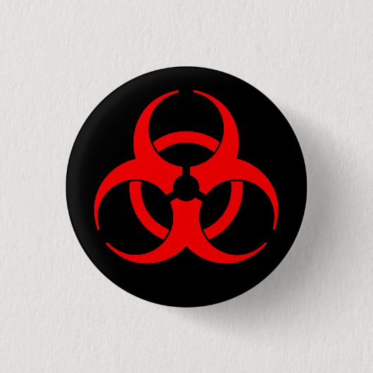 Symbol für rote Biogefährdung Button (Vorderseite)