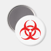 Symbol für rote Biogefährdung Magnet (Vorderseite/Rückseite)
