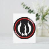 Symbol für rote Hot Rocket Postkarte (Stehend Vorderseite)