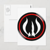 Symbol für rote Hot Rocket Postkarte (Vorne/Hinten)