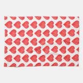 Symbol für rote Playing Card Form Lino Schnitt Geschirrtuch (Horizontal)
