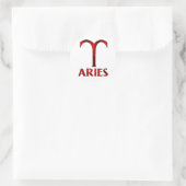 Symbol für Rotes Aries Horoskop Runder Aufkleber (Tasche)