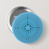 Symbol für Sacred Geometry - Chartres Labyrinth 1 Button (Vorne & Hinten)