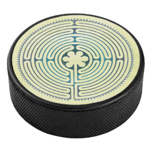 Symbol für Sacred Geometry - Chartres Labyrinth 1 Eishockey Puck