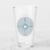 Symbol für Sacred Geometry - Chartres Labyrinth 1 Glas (Rückseite)