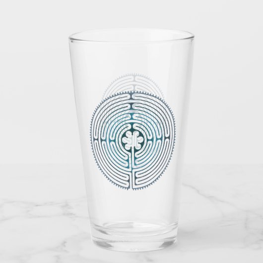 Symbol für Sacred Geometry - Chartres Labyrinth 1 Glas (Vorderseite)