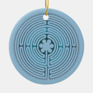 Symbol für Sacred Geometry - Chartres Labyrinth 1 Keramik Ornament