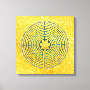 Symbol für Sacred Geometry - Chartres Labyrinth 1 Leinwanddruck
