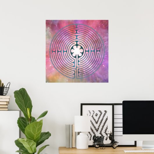 Symbol für Sacred Geometry - Chartres Labyrinth 1 Poster (Heimbüro)