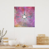 Symbol für Sacred Geometry - Chartres Labyrinth 1 Poster (Küche)