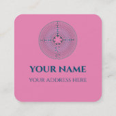 Symbol für Sacred Geometry - Chartres Labyrinth 1 Quadratische Visitenkarte (Rückseite)
