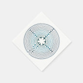 Symbol für Sacred Geometry - Chartres Labyrinth 1 Serviette (Ecke)