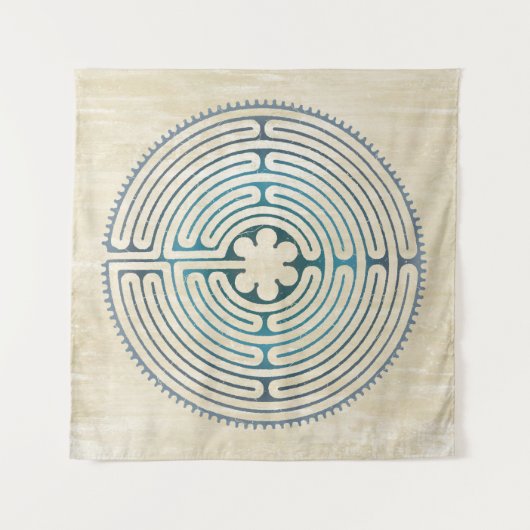 Symbol für Sacred Geometry - Chartres Labyrinth 1 Wandteppich (Vorderseite (Horizontal))