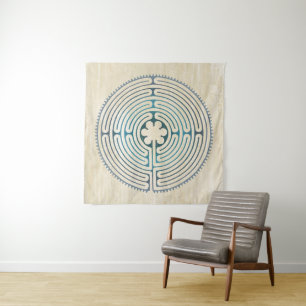 Symbol für Sacred Geometry - Chartres Labyrinth 1 Wandteppich