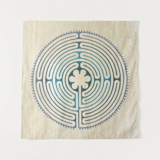 Symbol für Sacred Geometry - Chartres Labyrinth 1 Wandteppich (Vorderseite)