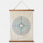 Symbol für Sacred Geometry - Chartres Labyrinth 1 Wandteppich Mit Holzrahmen (Vorderseite)