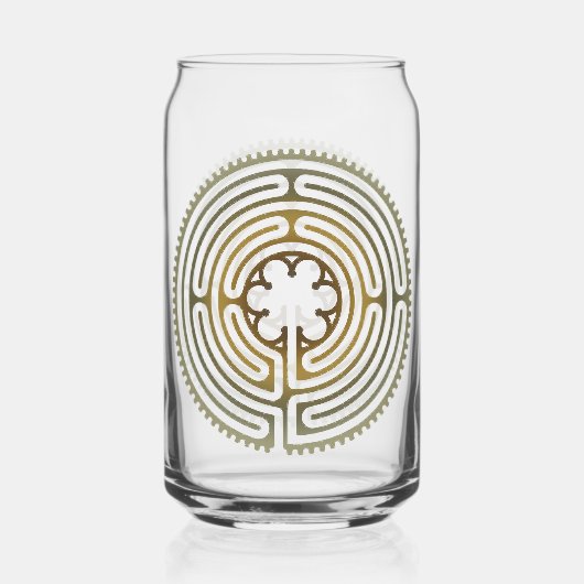 Symbol für Sacred Geometry - Chartres Labyrinth 4 Dosenglas (Vorderseite)