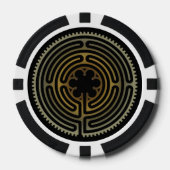 Symbol für Sacred Geometry - Chartres Labyrinth 4 Pokerchips (Vorderseite)