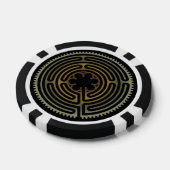 Symbol für Sacred Geometry - Chartres Labyrinth 4 Pokerchips (Einzeln)