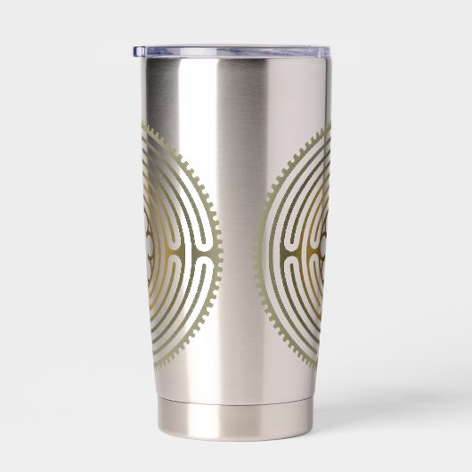 Symbol für Sacred Geometry - Chartres Labyrinth 4 Thermobecher (Rechts)