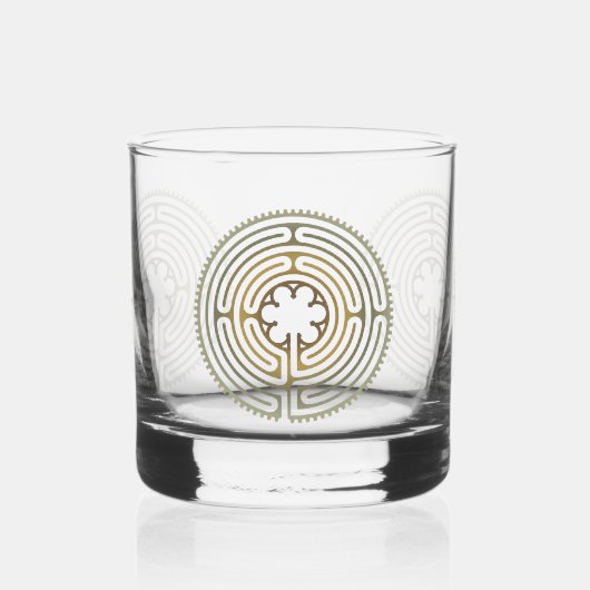 Symbol für Sacred Geometry - Chartres Labyrinth 4 Whiskyglas (Links)
