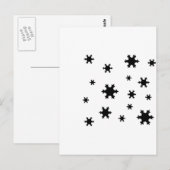 Symbol für Schneeflocken Postkarte (Vorne/Hinten)