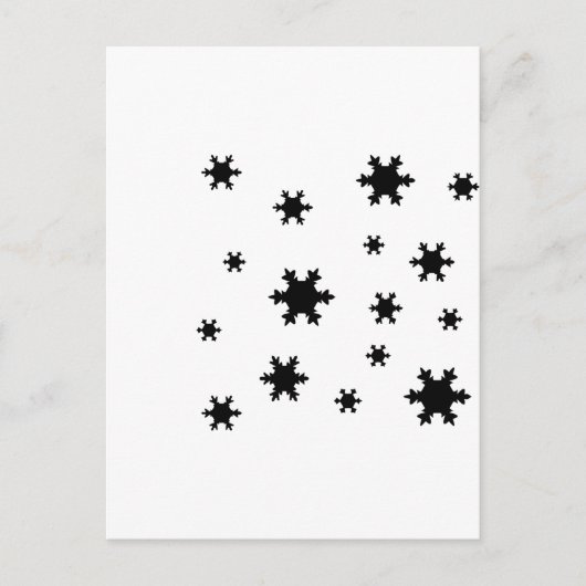 Symbol für Schneeflocken Postkarte (Vorderseite)