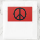 Symbol für Schwarz und Rot Rechteckiger Aufkleber (Tasche)