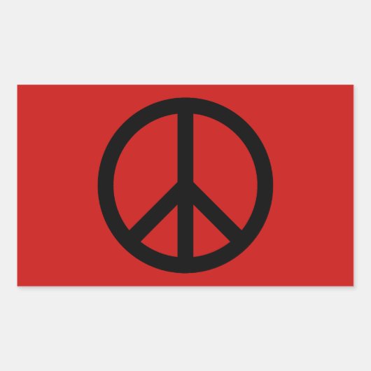 Symbol für Schwarz und Rot Rechteckiger Aufkleber (Vorderseite)