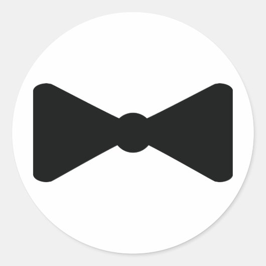 Symbol für schwarze Bogen-Krawatte Runder Aufkleber (Vorderseite)