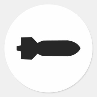Symbol für schwarze Bombe Runder Aufkleber