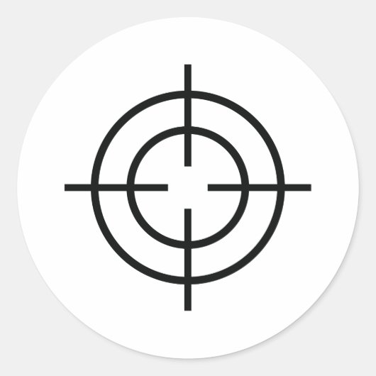 Symbol für schwarze Heckenscheren Runder Aufkleber (Vorderseite)