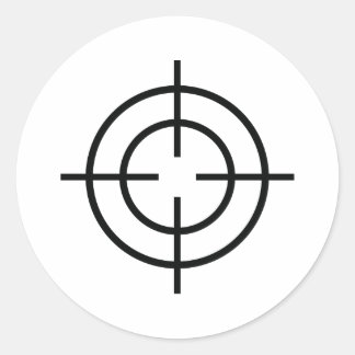Symbol für schwarze Heckenscheren Runder Aufkleber