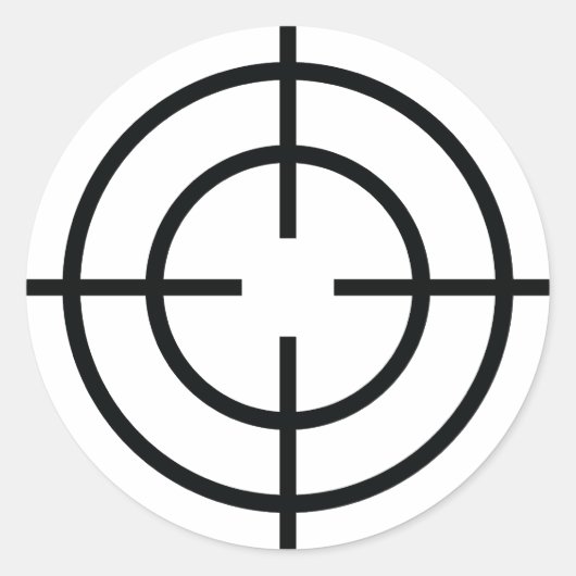 Symbol für schwarze Heckenscheren Runder Aufkleber (Vorderseite)