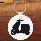 Symbol für schwarze Roller Schlüsselanhänger (Vorderseite)