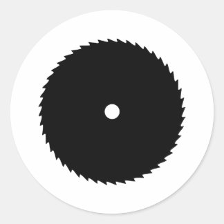 Symbol für schwarze Sägeblatt Runder Aufkleber