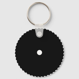 Symbol für schwarze Sägeblatt Schlüsselanhänger